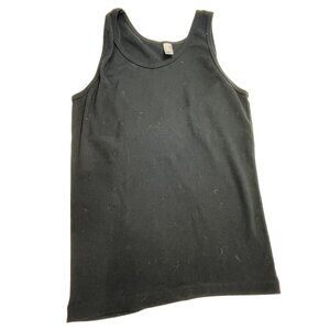 American Apparel Large Classic Girl Black Cotton Tank Top 71b